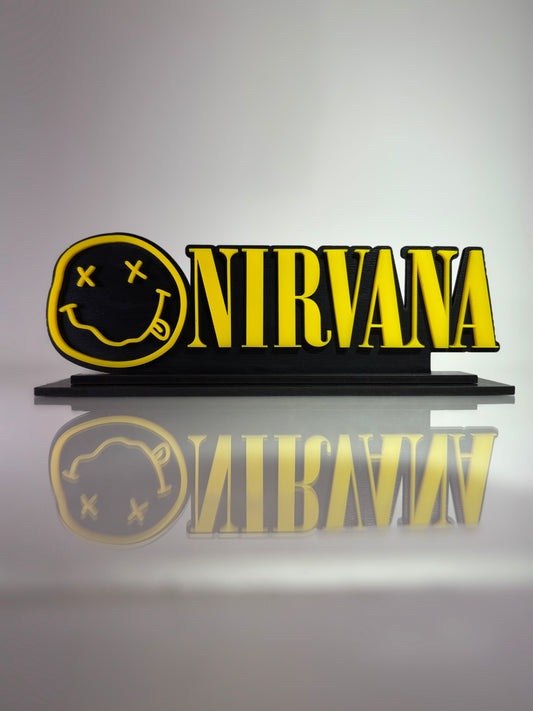 Nirvana Stand – Iconic Smiley Logo Display