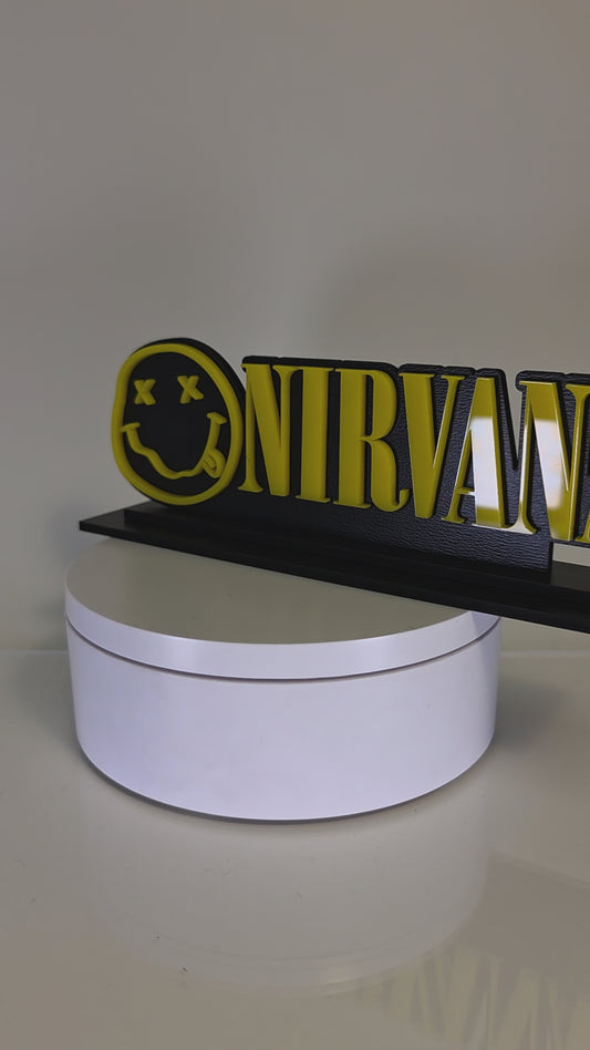 Nirvana Stand – Iconic Smiley Logo Display